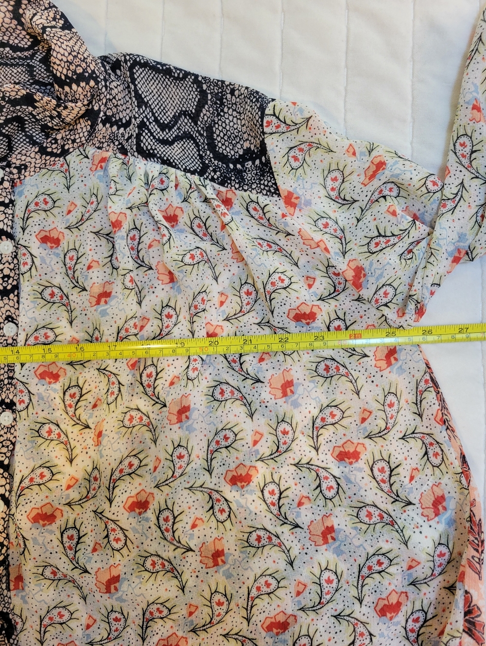 Free People Dani Light Combo Button Down Paisley Floral-Print - Picture 7 of 9